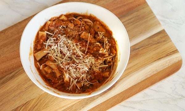 Vegan instant pot vegetable bolognese sauce