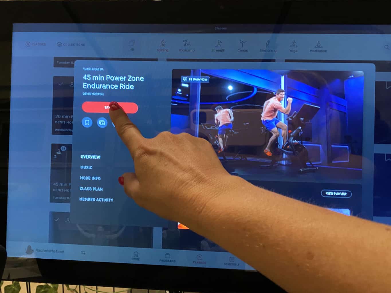 choosing peloton class