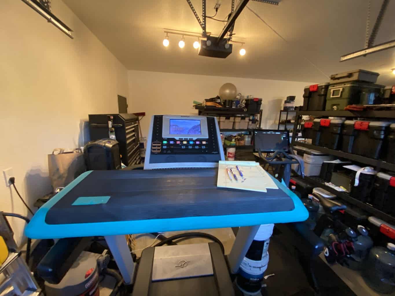 DIY treadmill desk