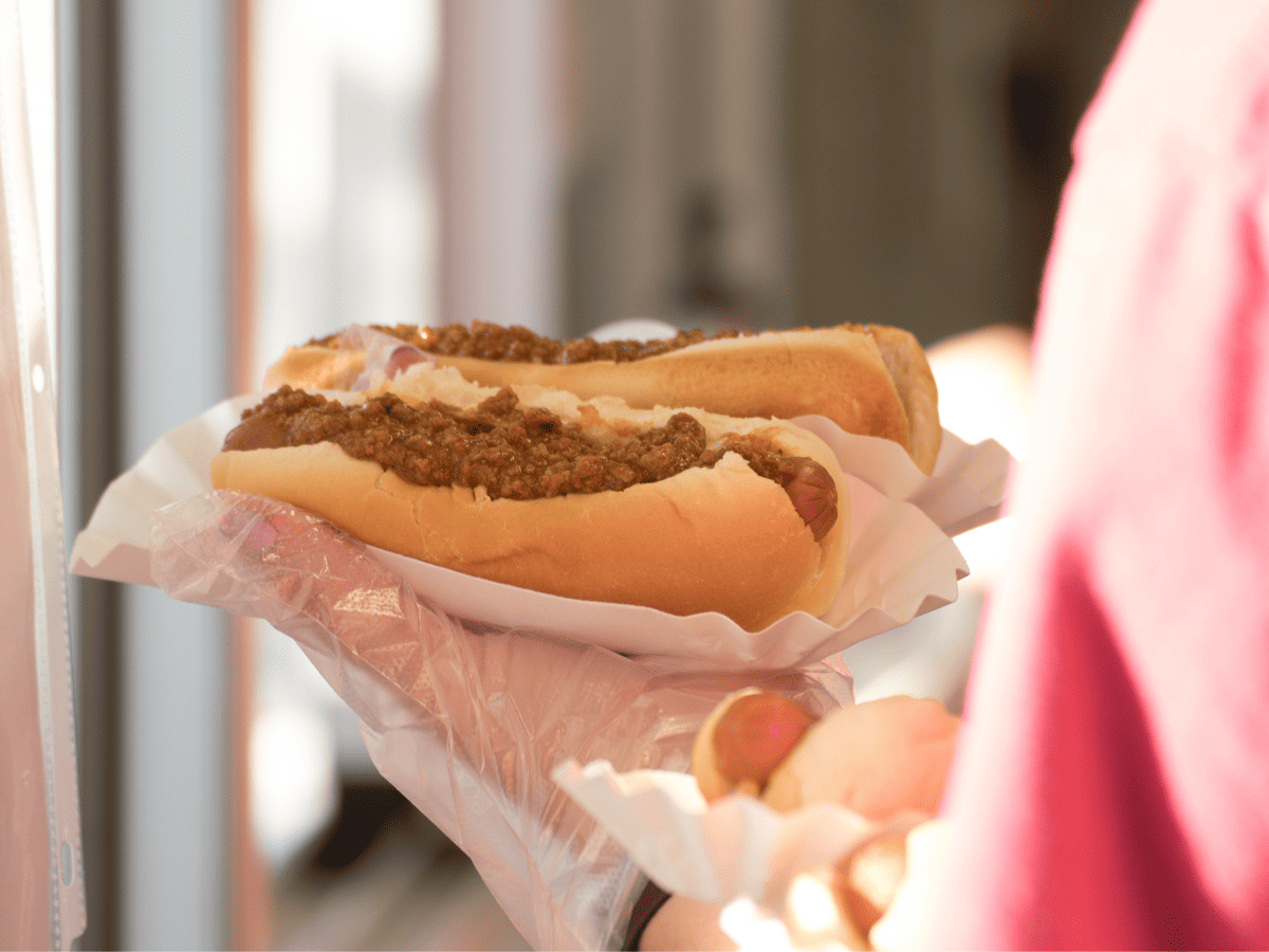 hot dog from concession stand