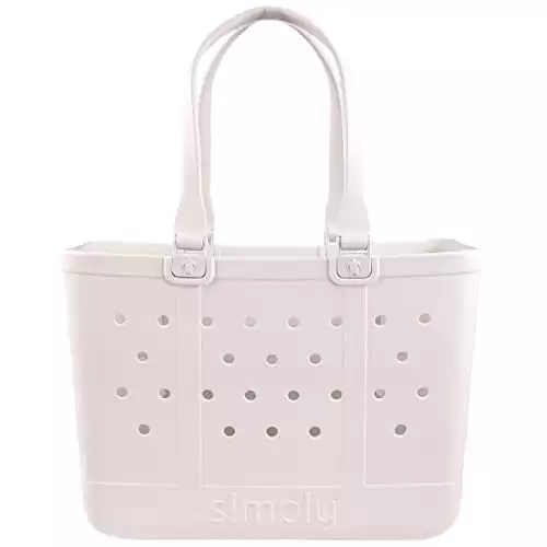 Simply Southern, Large Tote Bag (White)