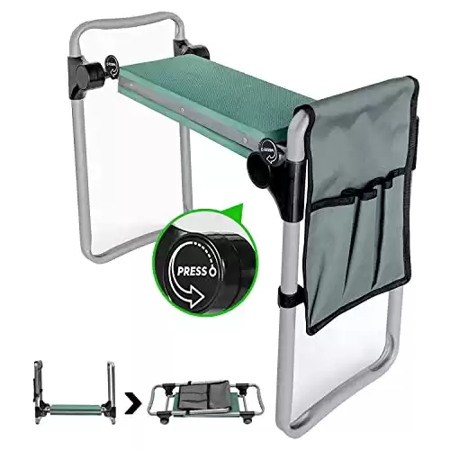 Home & Garden Trends Upgraded 2022 Kneeler and Seat | Gardening Stool for Seniors to Prevent Knee Back Pain, Gifts Grandparents, Mom Dad Holds Up 330lbs, Fresh Green