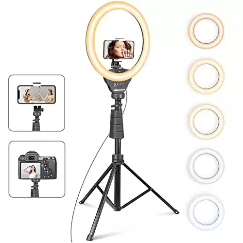 UBeesize 12'' Selfie Ring Light with 62’’ Tripod Stand