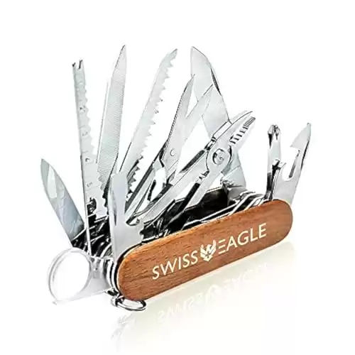 Swiss Eagle Classic Multi-Tool Army Knife - Packs 30 Tools In Your Pocket