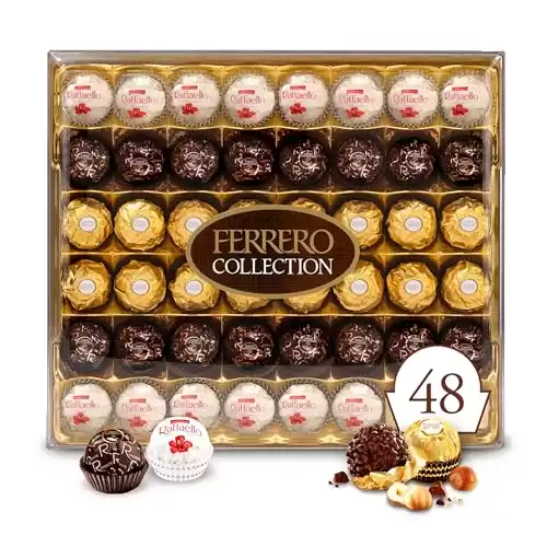 Ferrero Rocher Collection Premium Gourmet Assorted Hazelnut Milk Chocolate, Dark Chocolate and Coconut Chocolates