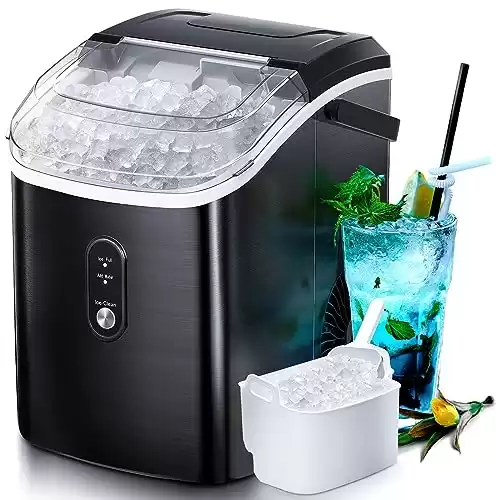 Nugget Countertop Ice Maker with Soft Chewable Pellet Ice - Self Cleaning