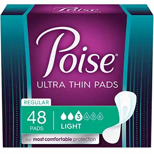 Poise Ultra Thin Incontinence Pads for Women,