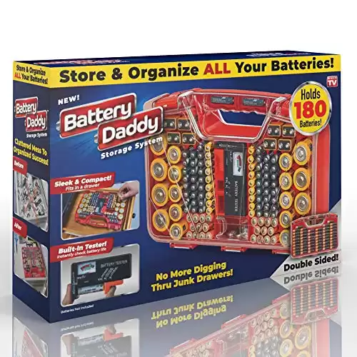 Ontel Battery Daddy - Battery Organizer Storage Case