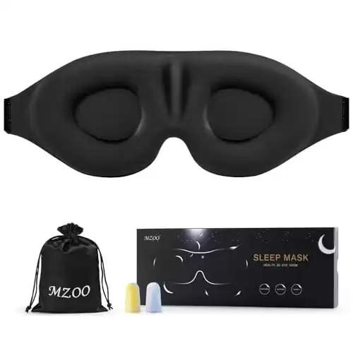 Sleep Eye Mask for Men Women, 3D Contoured Cup Sleeping Mask, Concave Molded Night Sleep Mask, Block Out Light