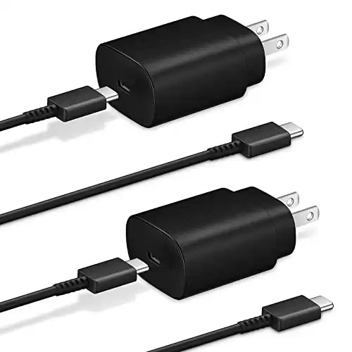 USB C Charger Fast Charging-25W Fast Charger with Type C to Type C Cable, Android Charger [PD PPS Compatible] for Galaxy S23/S22/S21 Series/Note 20/10/9 Series/Pixel 4XL/4/3XL