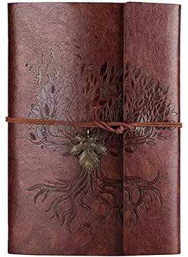PU Leather Journal Notebook, Refillable Travel Vintage Writing Journals Diary