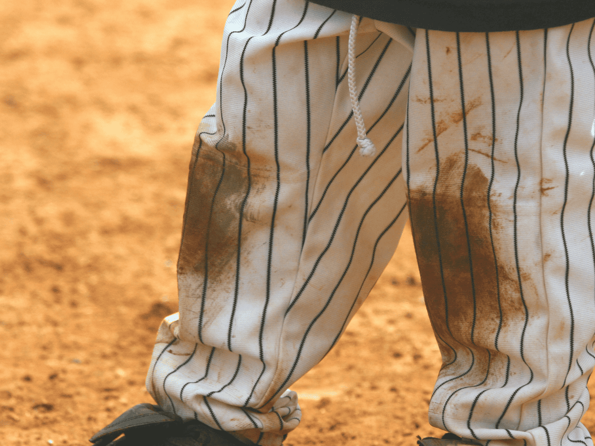 dirty white baseball pants