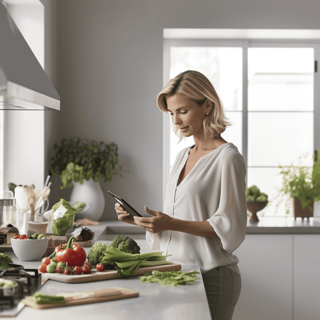 woman on calorie counting diet