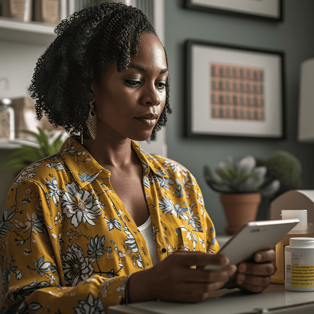 woman learning about semaglutide