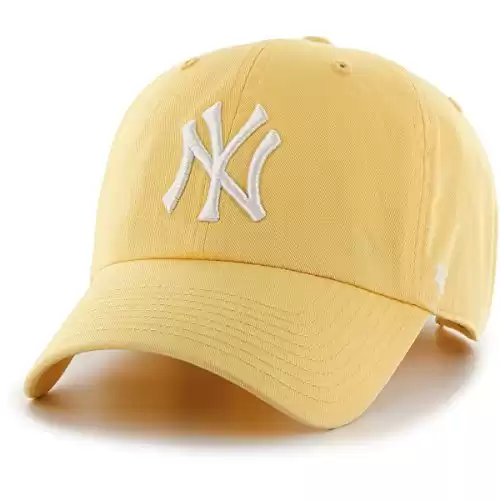 Forty Seven Brand Women's Yankees Hat Ball Cap Pale Yellow
