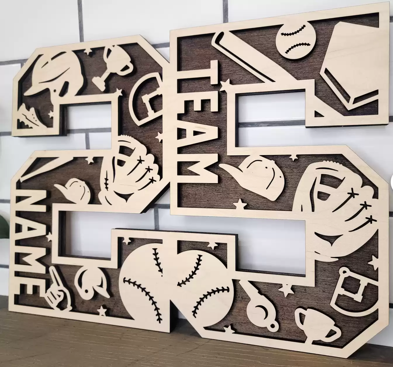 Baseball Letters and Numbers - Etsy