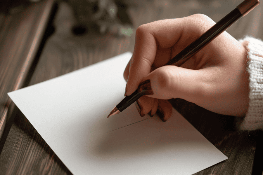 hand written thank you note