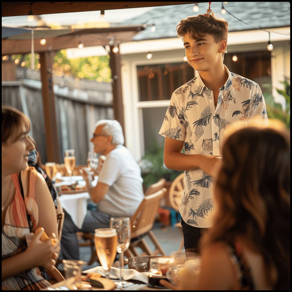 high school senior at party