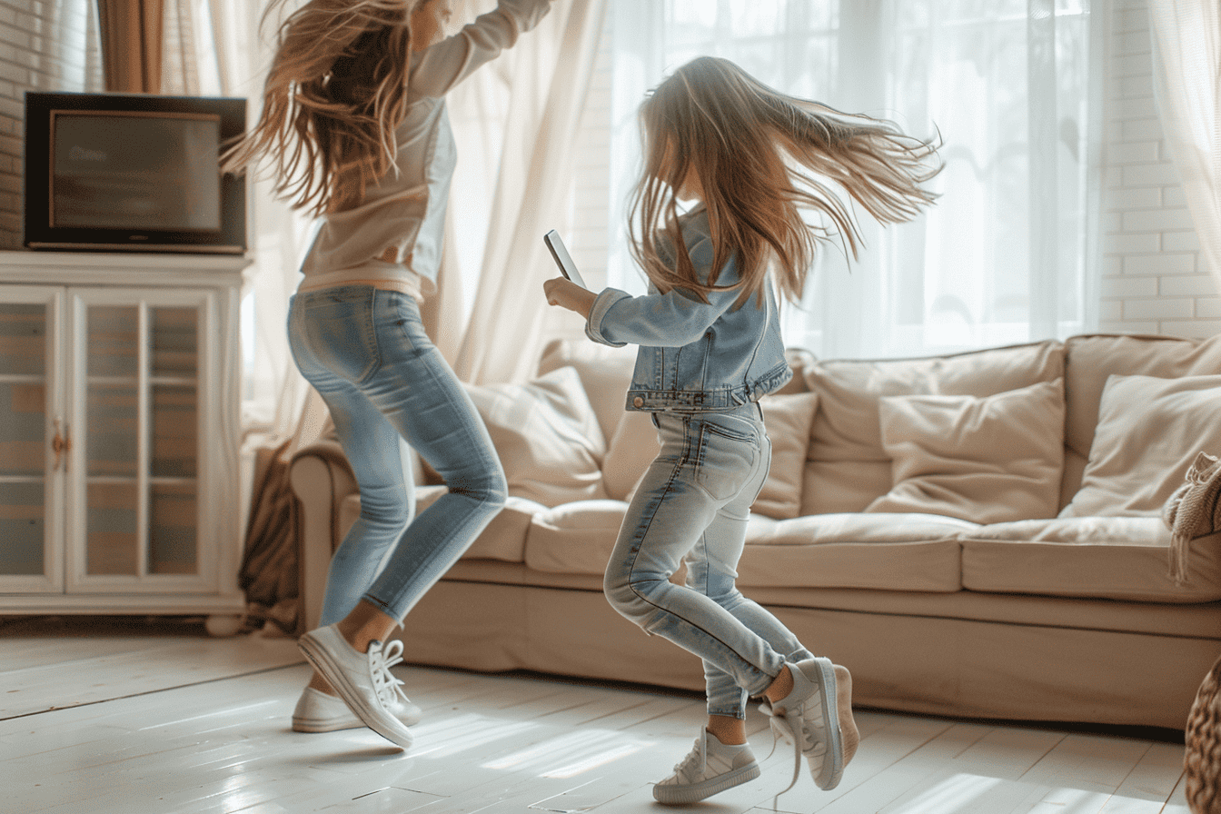mother and daughter dancing | Fit Fun And Over 40 mother and daughter dancing