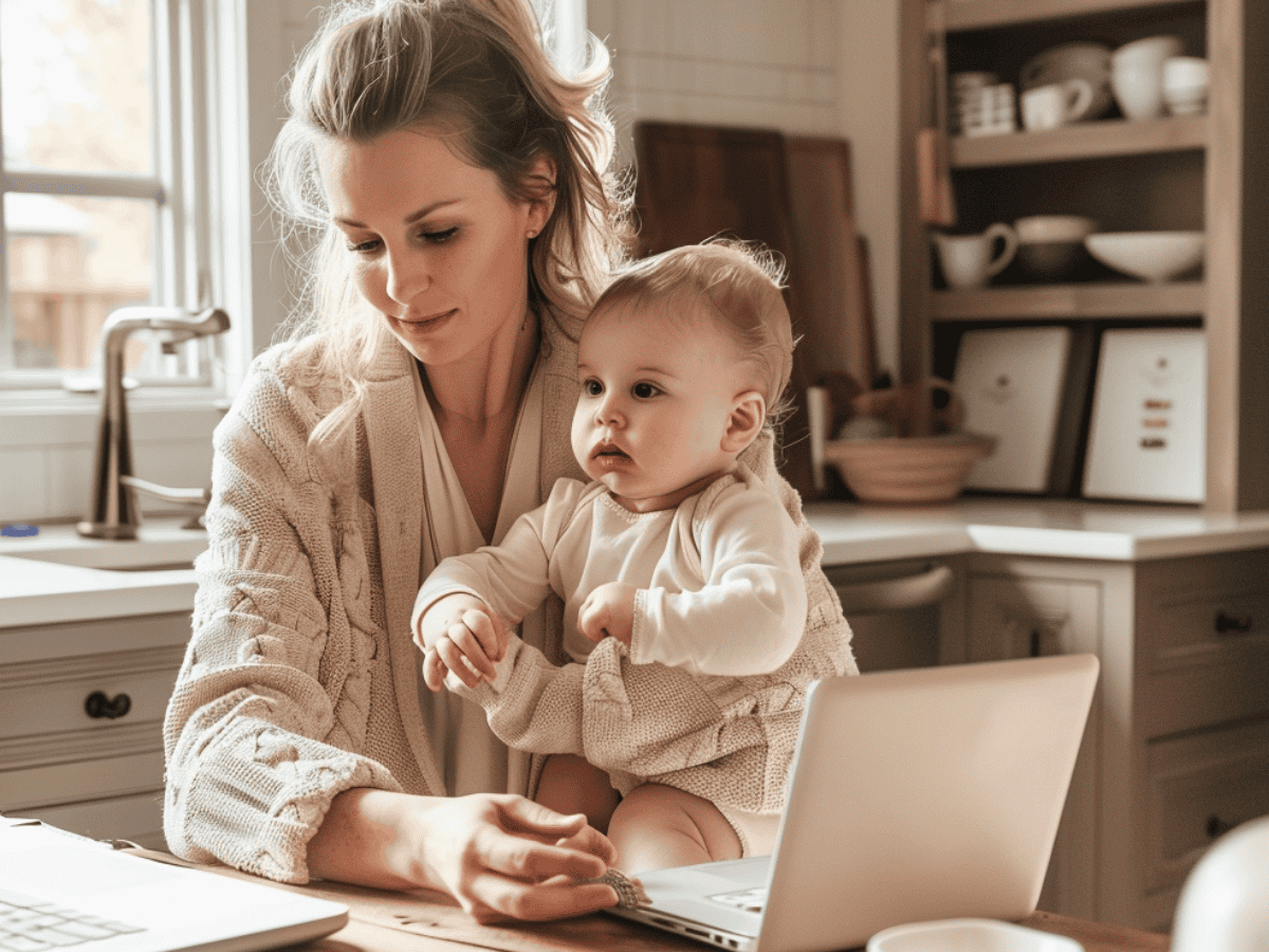 working mom guilty trying to balance job and baby