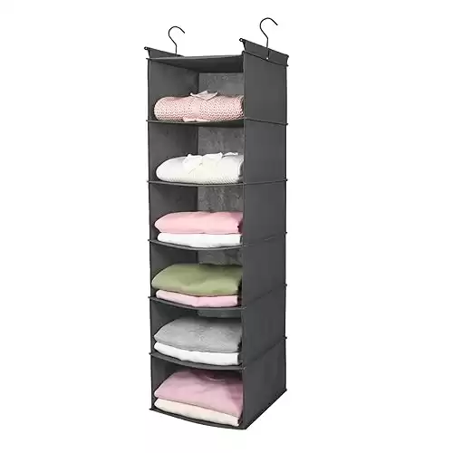 MAX Houser 6 Tier Shelf Hanging Closet Organizer