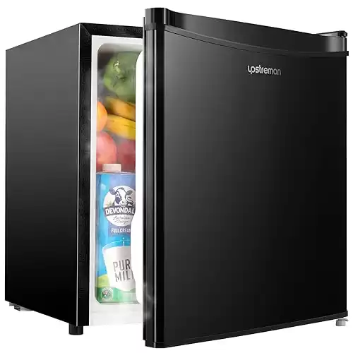 Upstreman 1.7 Cu.ft Mini Fridge with Freezer, Adjustable Thermostat
