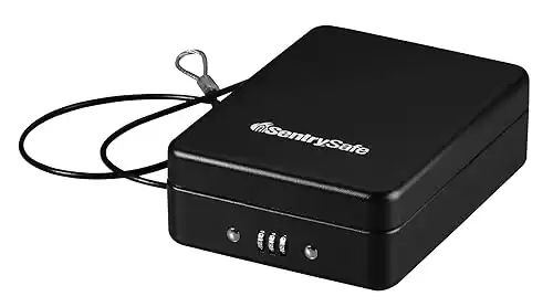Sentry Safe Small Safe, Lock Box with Combination Lock for Office or Dorm