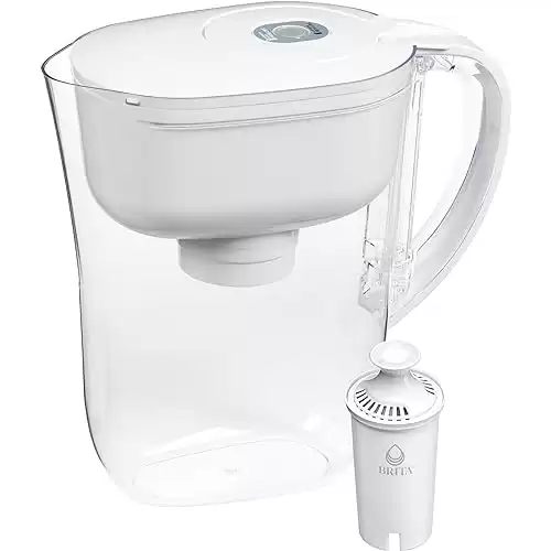 Brita Metro Water Filter Pitcher with SmartLight Filter Change Indicator, BPA-Free