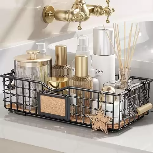 Bathroom Organizer Basket, Bathroom Organizers and Storage - Metal Wire Baskets