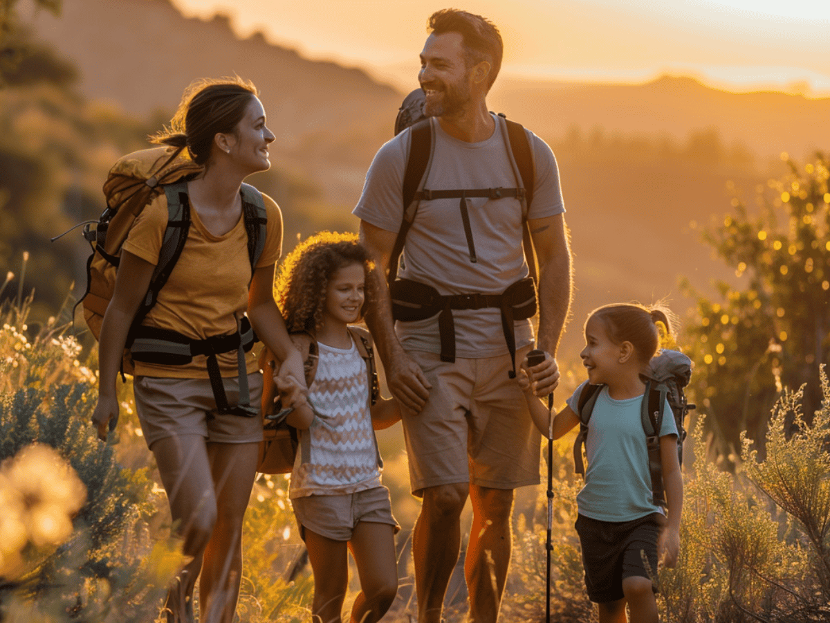 family hike on fathers day