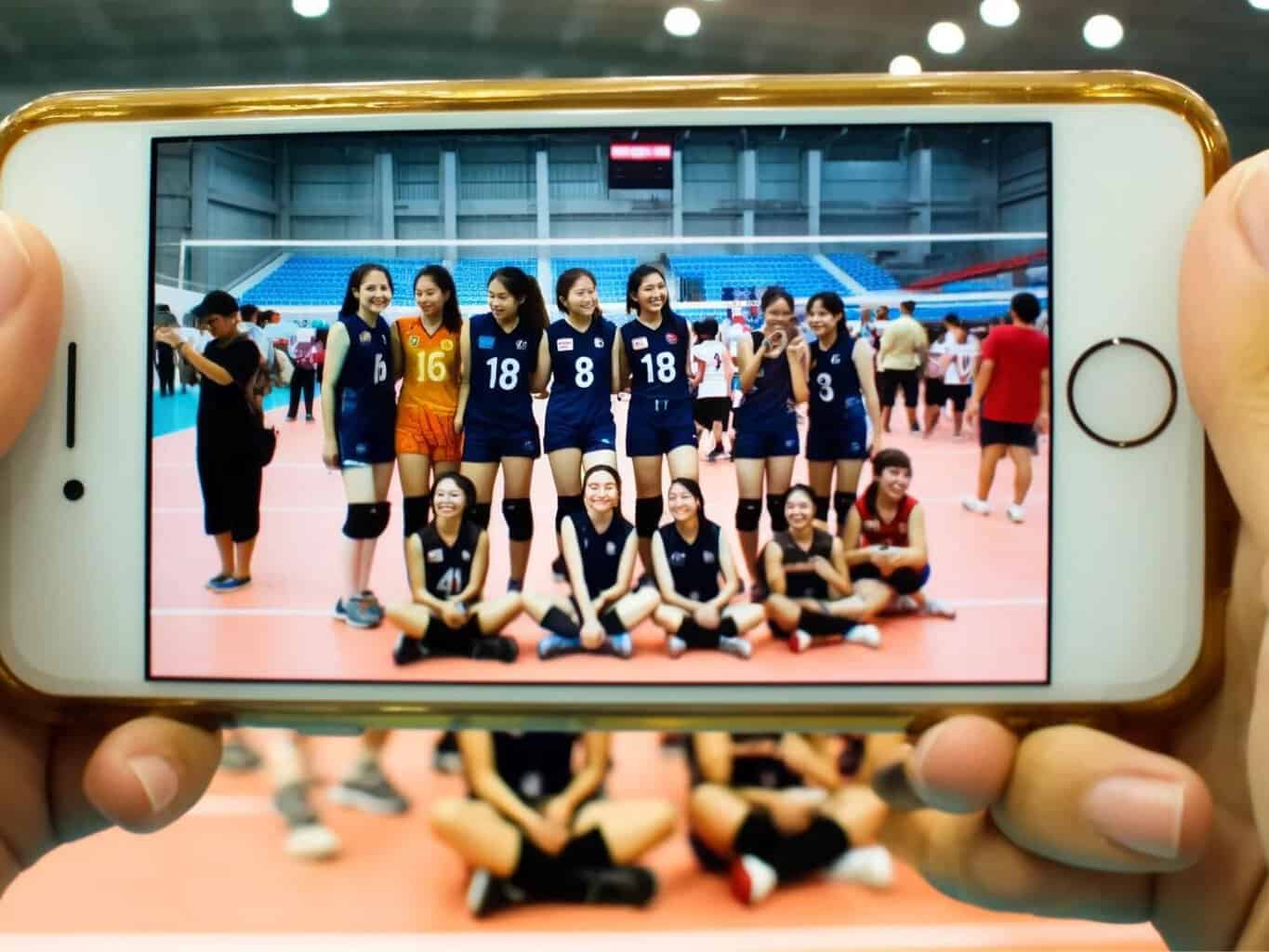 volleyball players at tournament