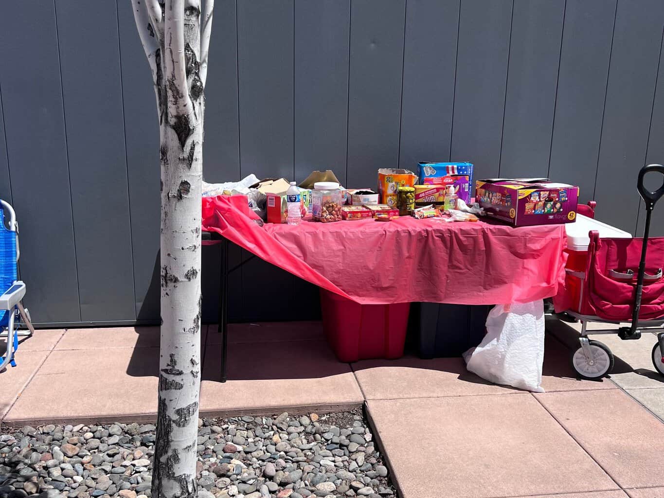 volleyball snacks on table