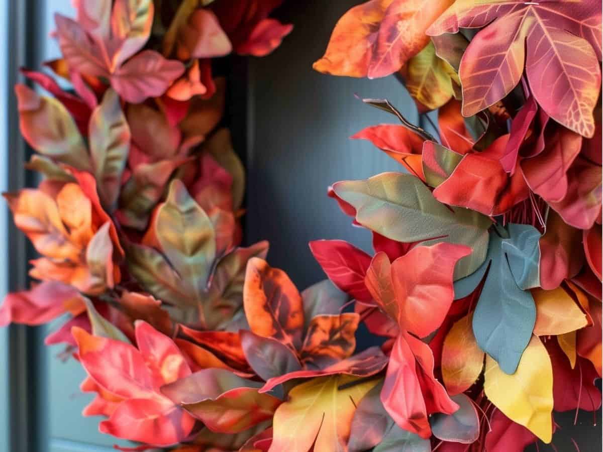 DIY fall leaf wreath
