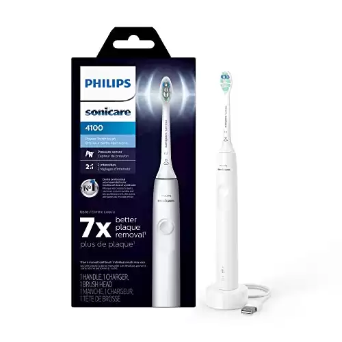 Philips Sonicare 4100 Power Toothbrush, Rechargeable Electric Toothbrush with Pressure Sensor