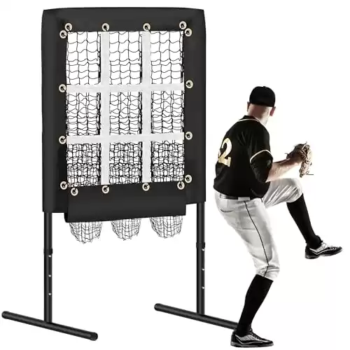 Rengue 9 Hole Pitching Net Baseball Pitching Target with Strike Zone