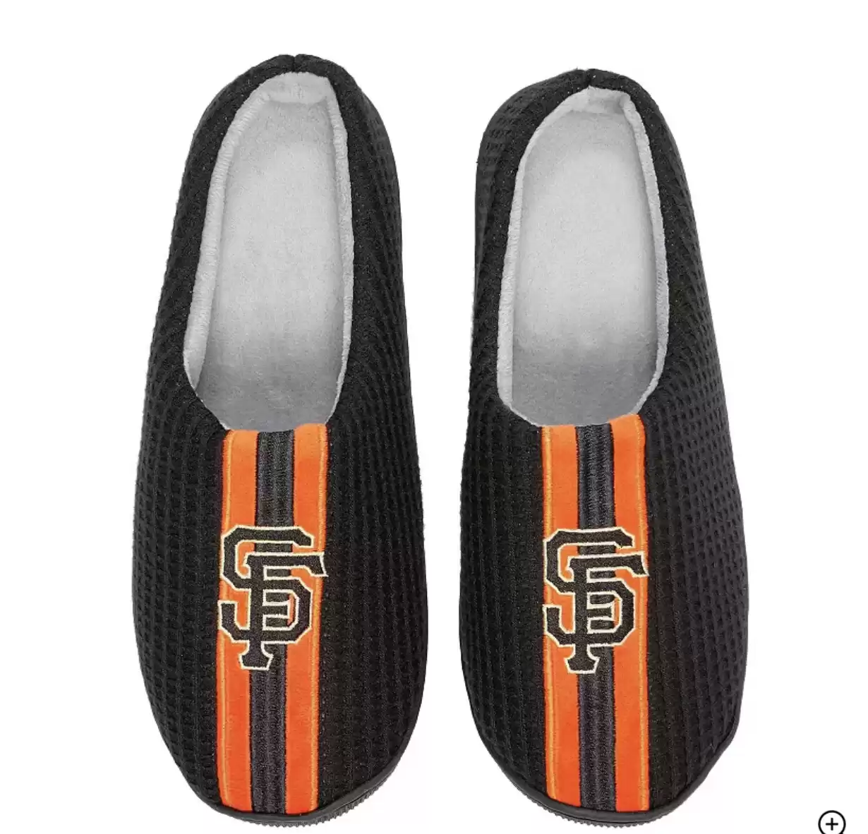 Men's FOCO Black San Francisco Giants Team Stripe Memory Foam Slide Slippers