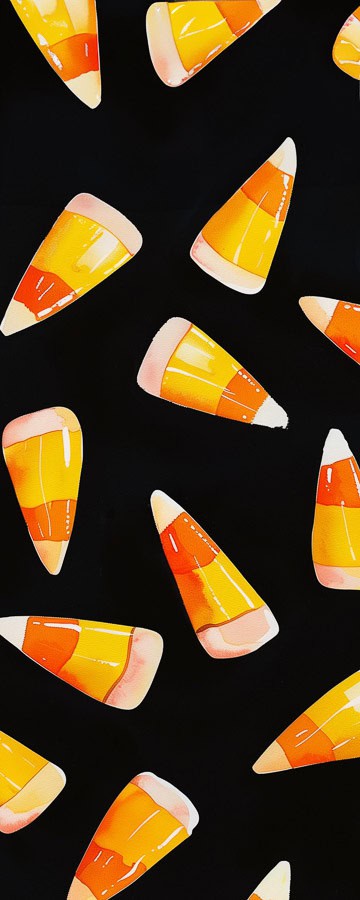 Candy corn on black
