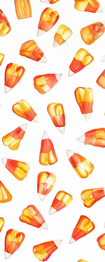 Candy corn on white