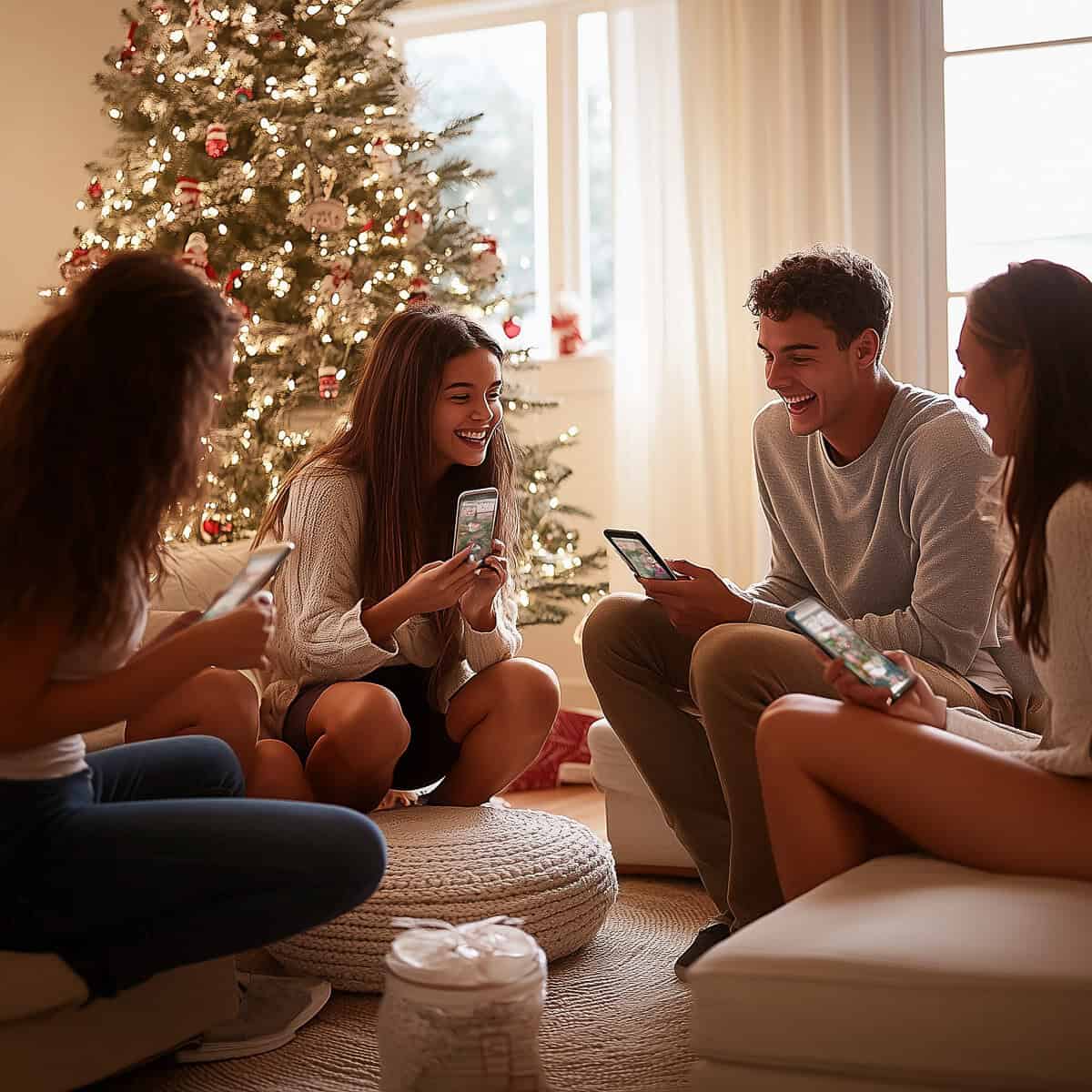 Whats in your phone teen christmas party game