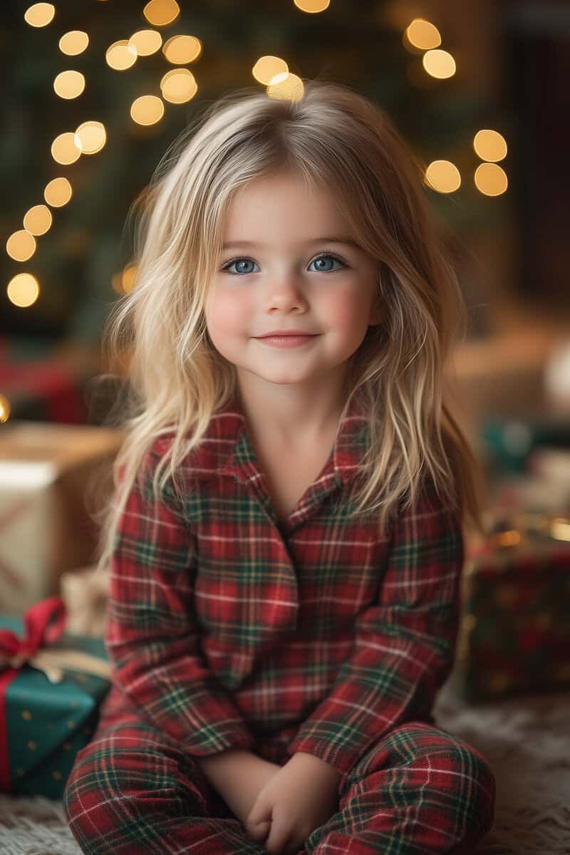 a child excited for Christmas morning