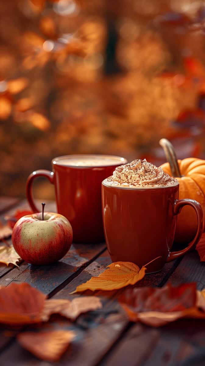 cups of cider fall