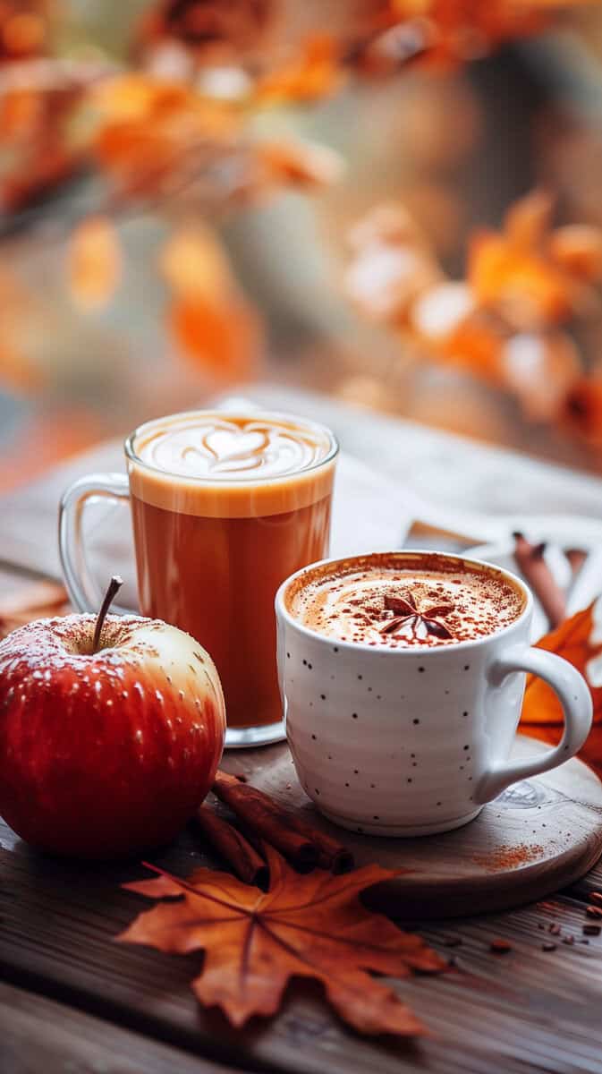 hot drinks cozy in autumn