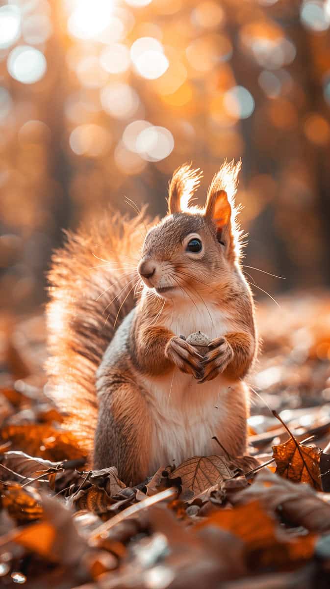 squirrel in fall