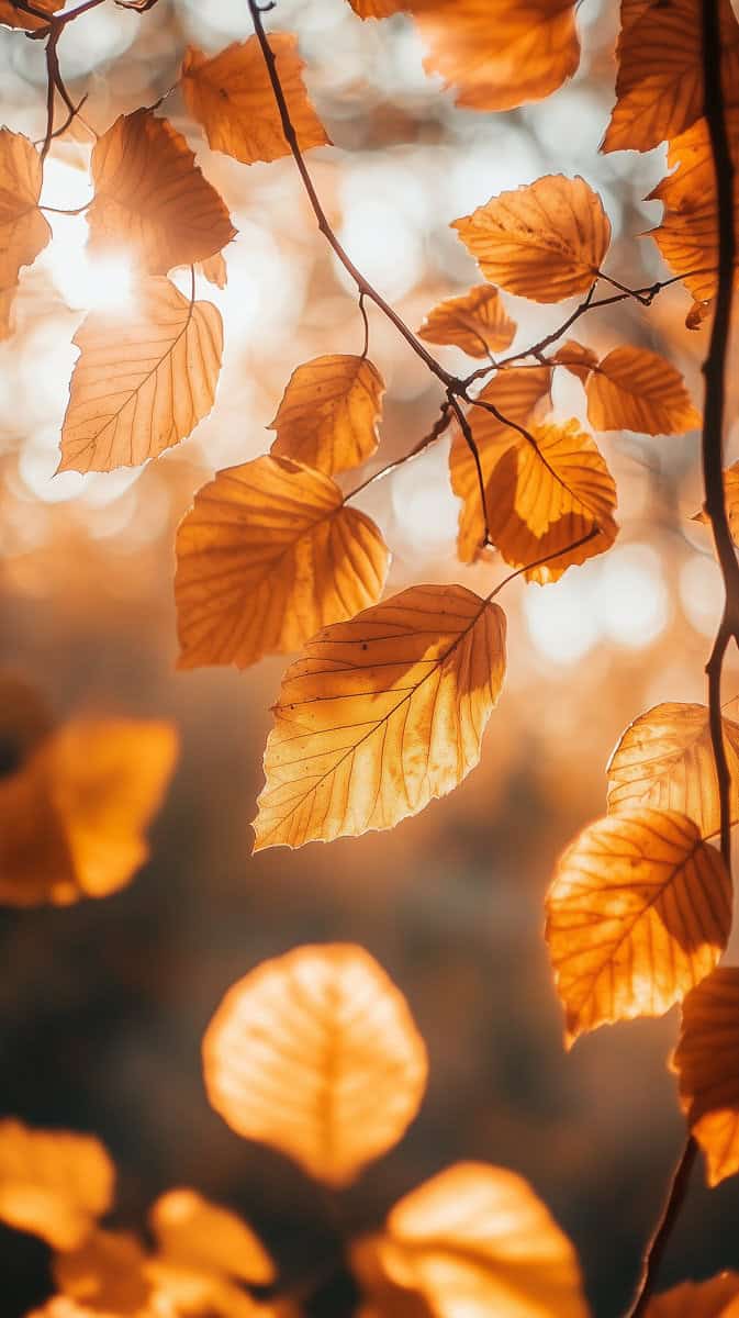 orange fall leaves