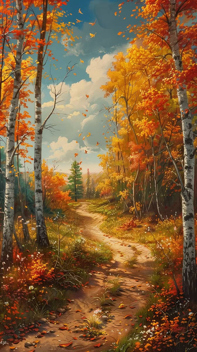 painting fall scenery