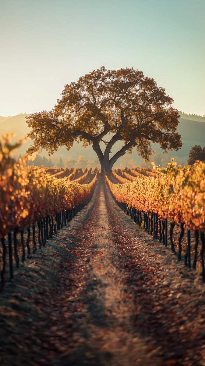 Vineyard in fall