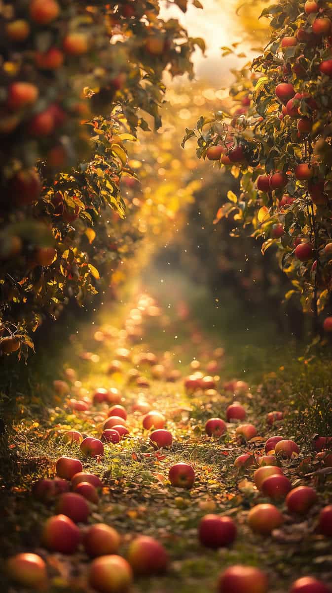fall aesthetic wallpaper apples
