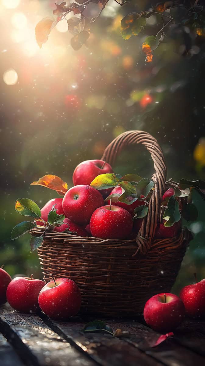 fall aesthetic wallpaper apples