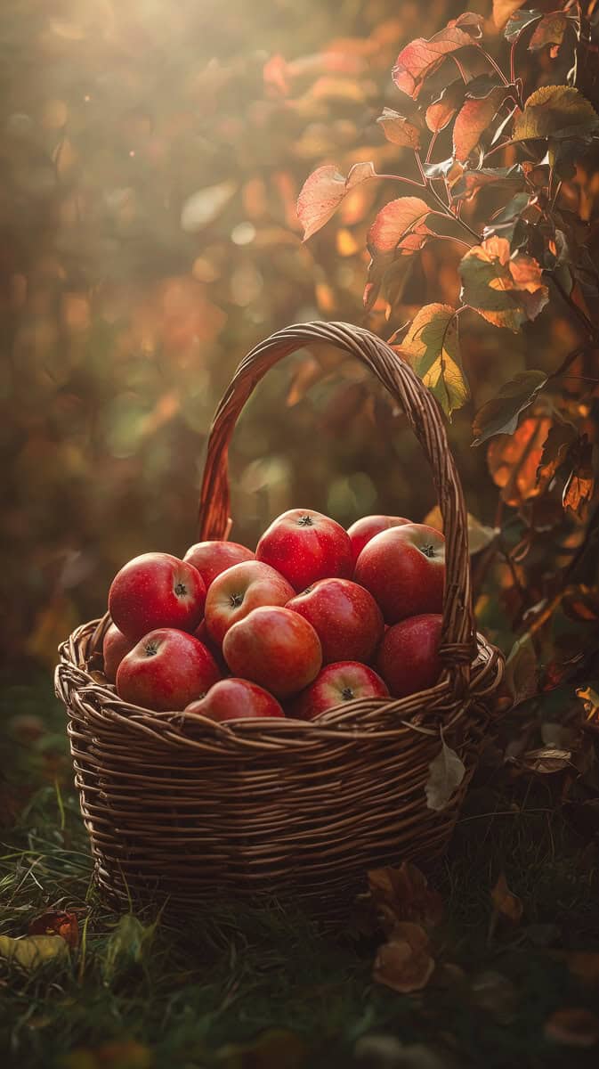 fall aesthetic wallpaper apples