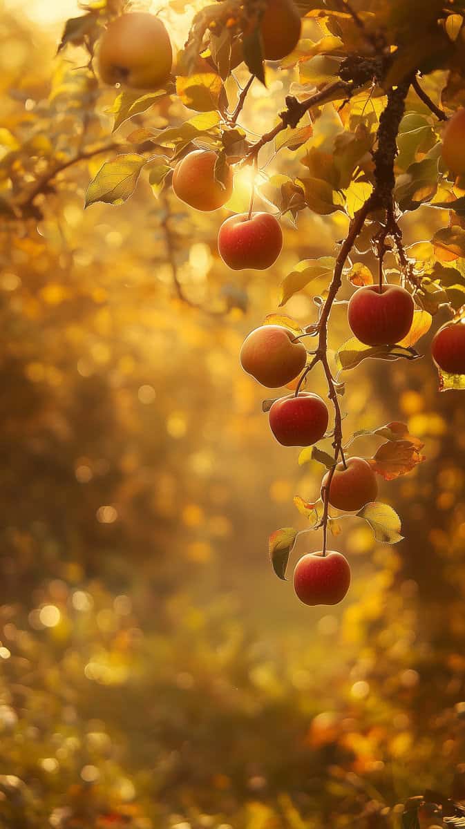 fall aesthetic wallpaper apples